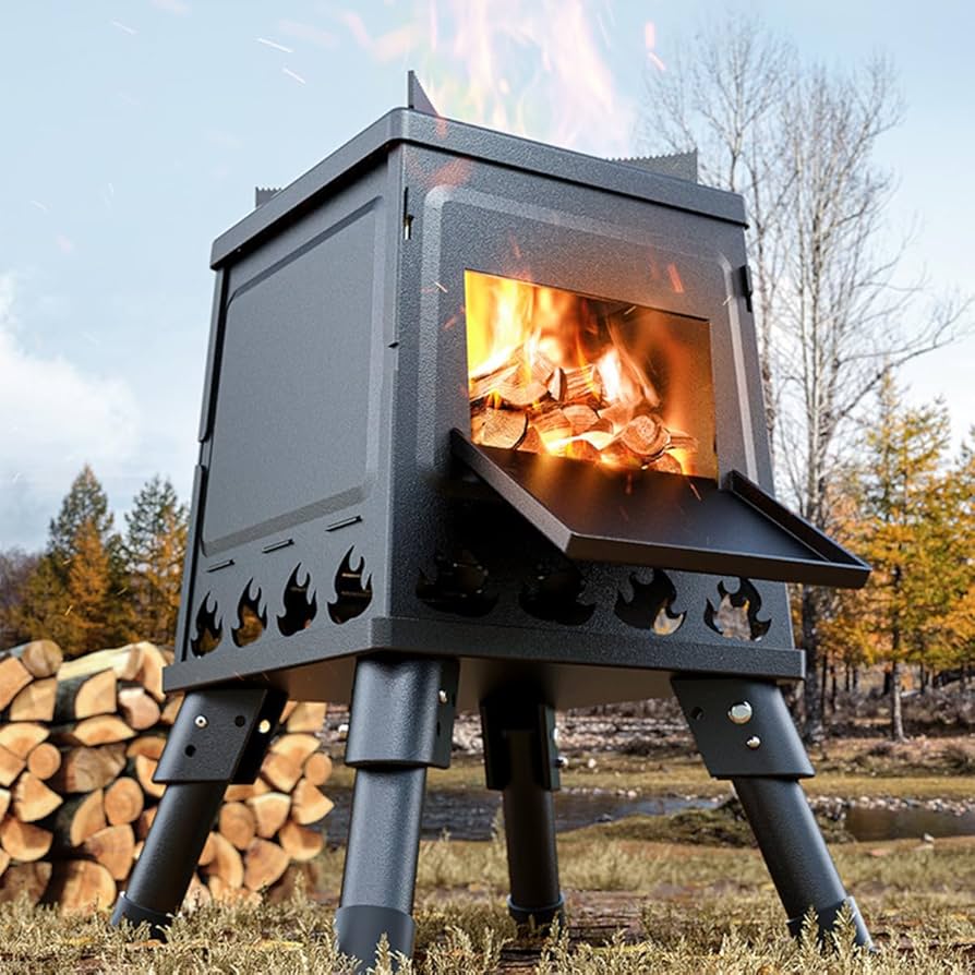 Amazon | 薪ストーブ 折り畳み屋外焚き火台 ポータブルキャンプ薪