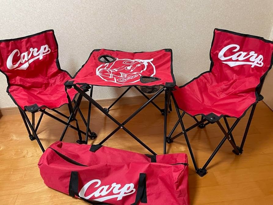 Amazon.co.jp: 広島カープ 2018 限定折り畳み式テーブル＆椅子セット