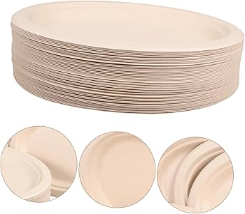 Amazon.co.jp: UKCOCO 使い捨て楕円形パーティープレート50個入り 丈夫