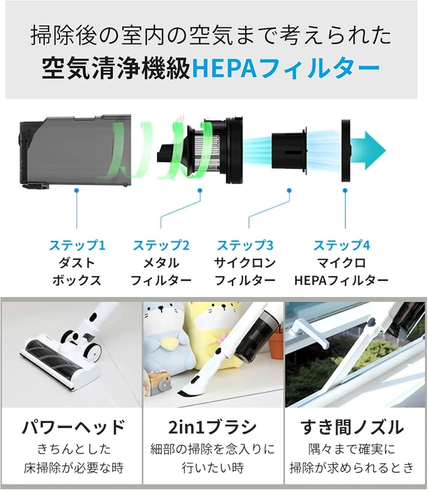 Amazon | レイコップ パワフル コードレス 掃除機 ROV-100 収納