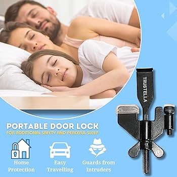 Original Trustella Heavy-Duty Portable Door Lock - Stainless Steel