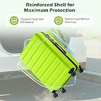 Amazon.com | AnyZip Suitcase Hardside PC ABS Lightweight USB