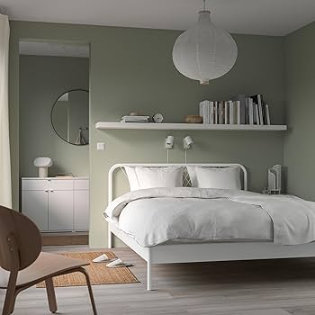 Amazon｜IKEA NESTTUN ベッドフレーム 140×200cm ホワイト/ルロイ
