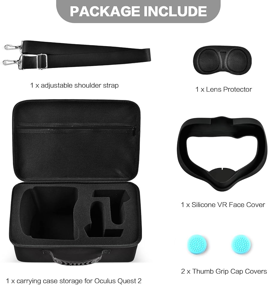 Amazon.com: Hard Carrying Case for Oculus Quest 2 All-in-One VR