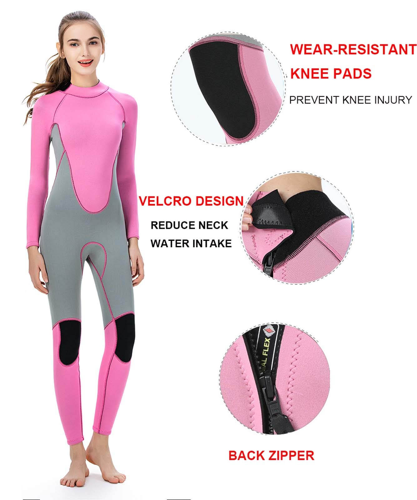 Amazon.co.jp: ウェットスーツ女性3mmロングウィンターフルボディ