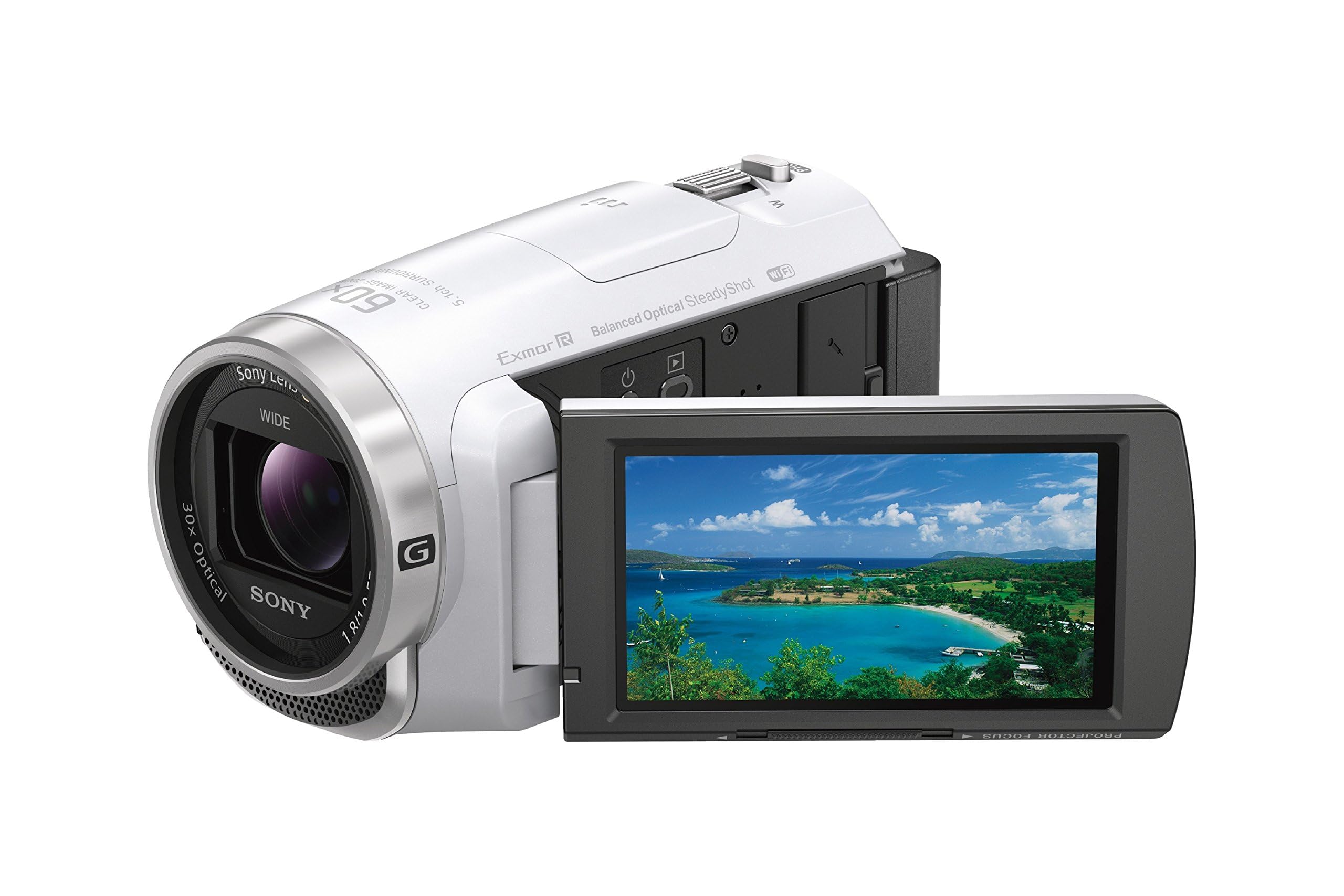 Amazon | SONY ビデオカメラ HDR-PJ675 32GB 光学30倍 ホワイト