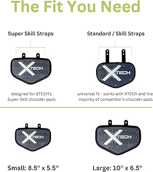 XTECH Vented 5-Sided Football Backplate - Straps for Standard