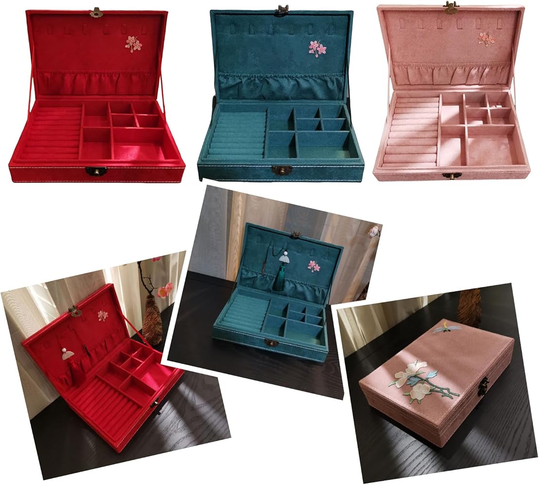 Amazon｜Zxfdsfdbnm エレガントな中国ジュエリーケース 伝統的な木製