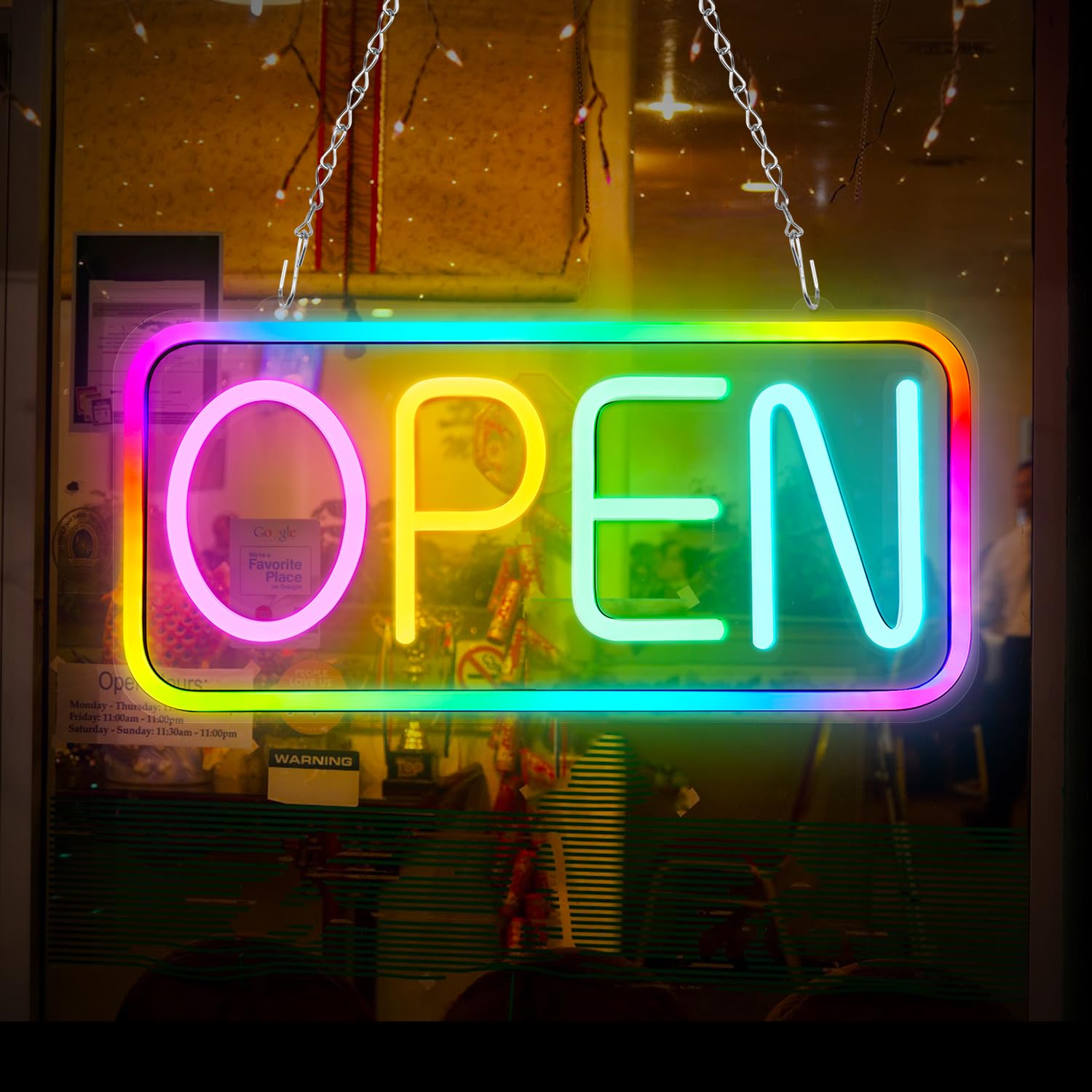 Amazon | OPEN RGB ネオンサイン オープン LED ネオンライト 10種類 4