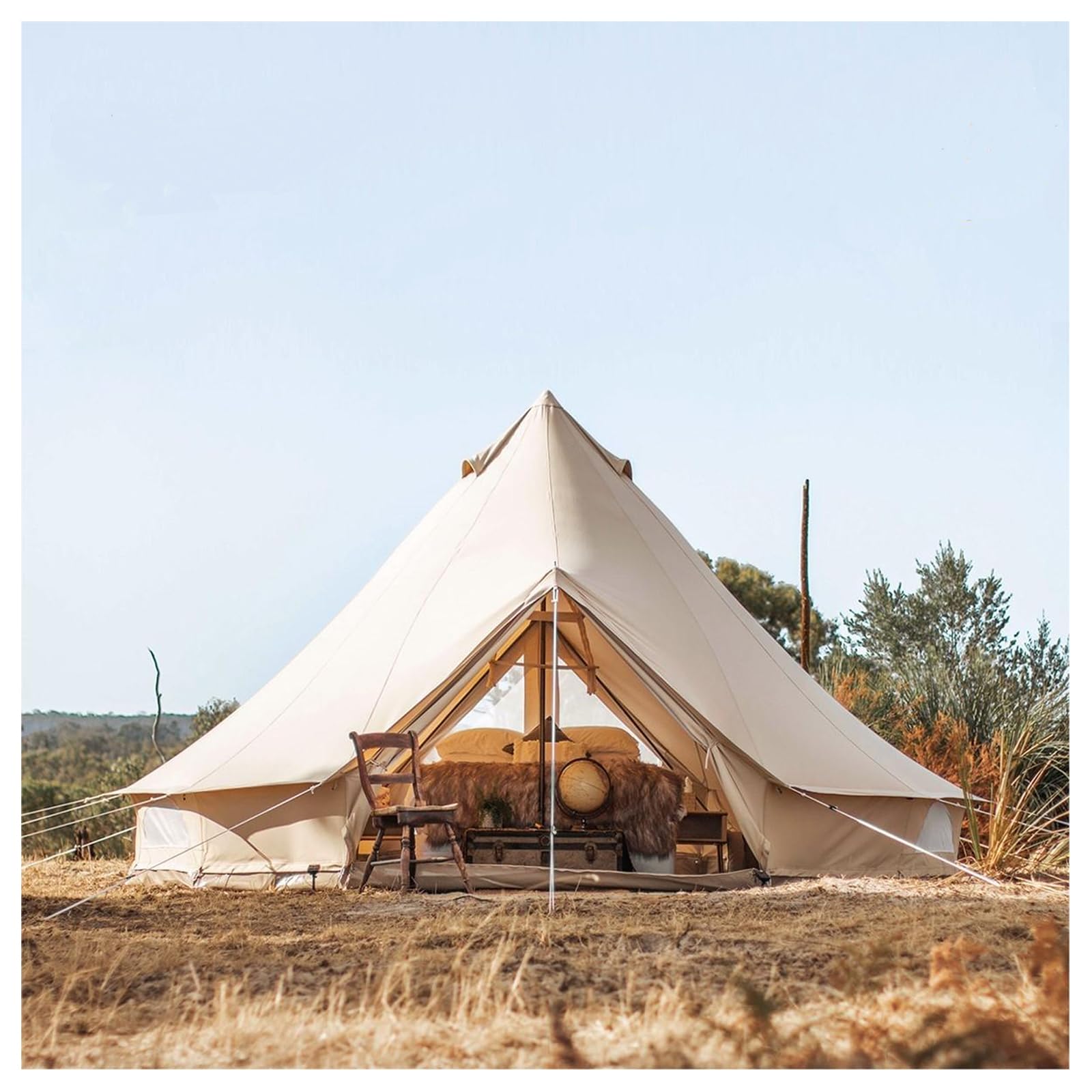 Amazon.co.jp: KingCamp ベルテント 5m TC ファミリーテント 5～10人