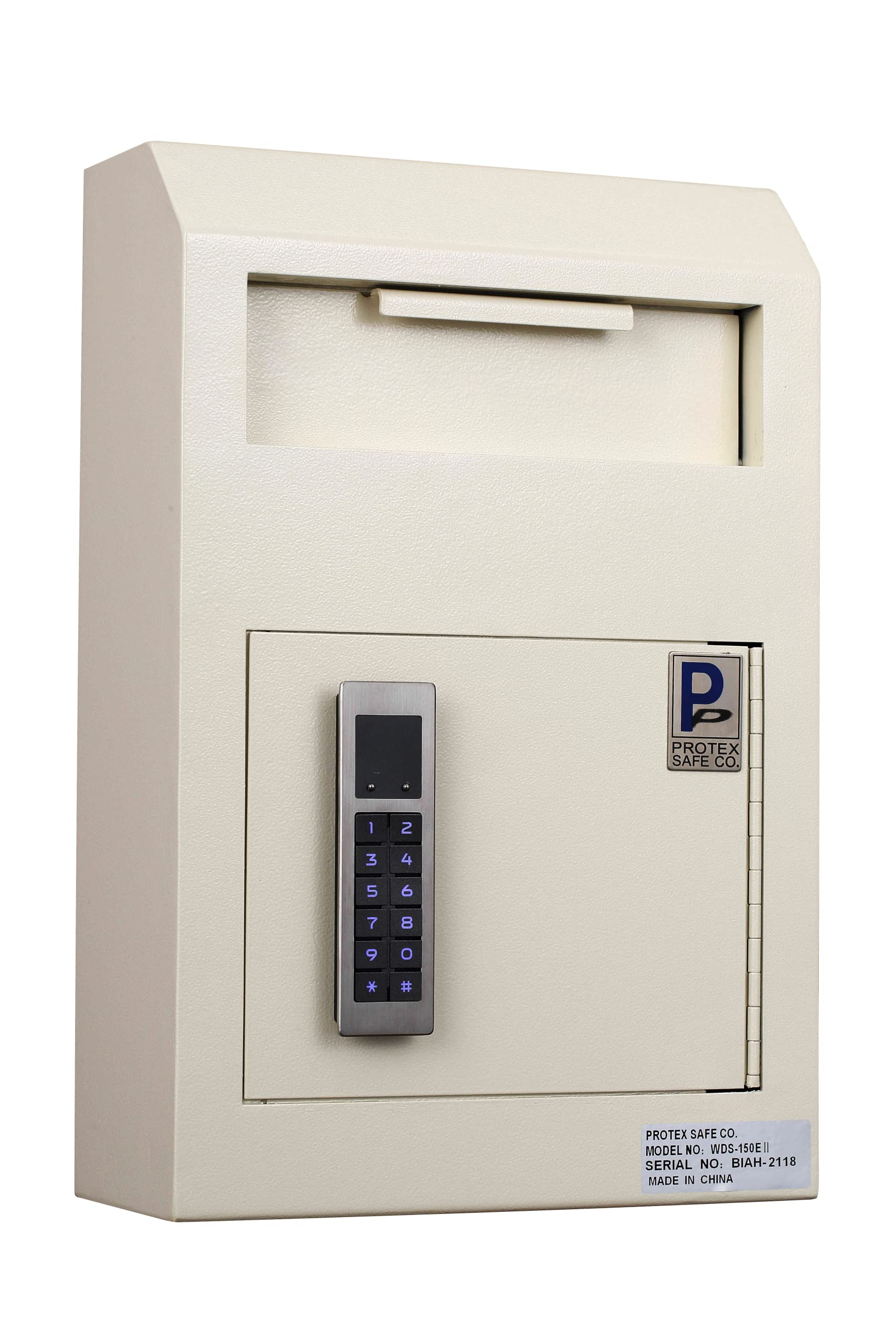 ProtexSafe Wall Mount Drop Box(WDS-150E II), Piano hinge, secure