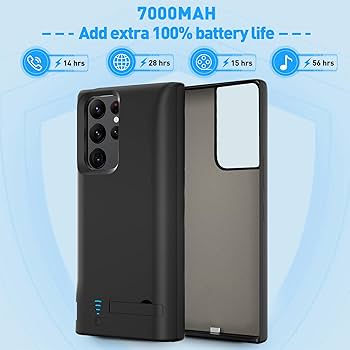 Amazon.com: Galaxy S22 Ultra Battery Case, 7000mAh & Kickstand