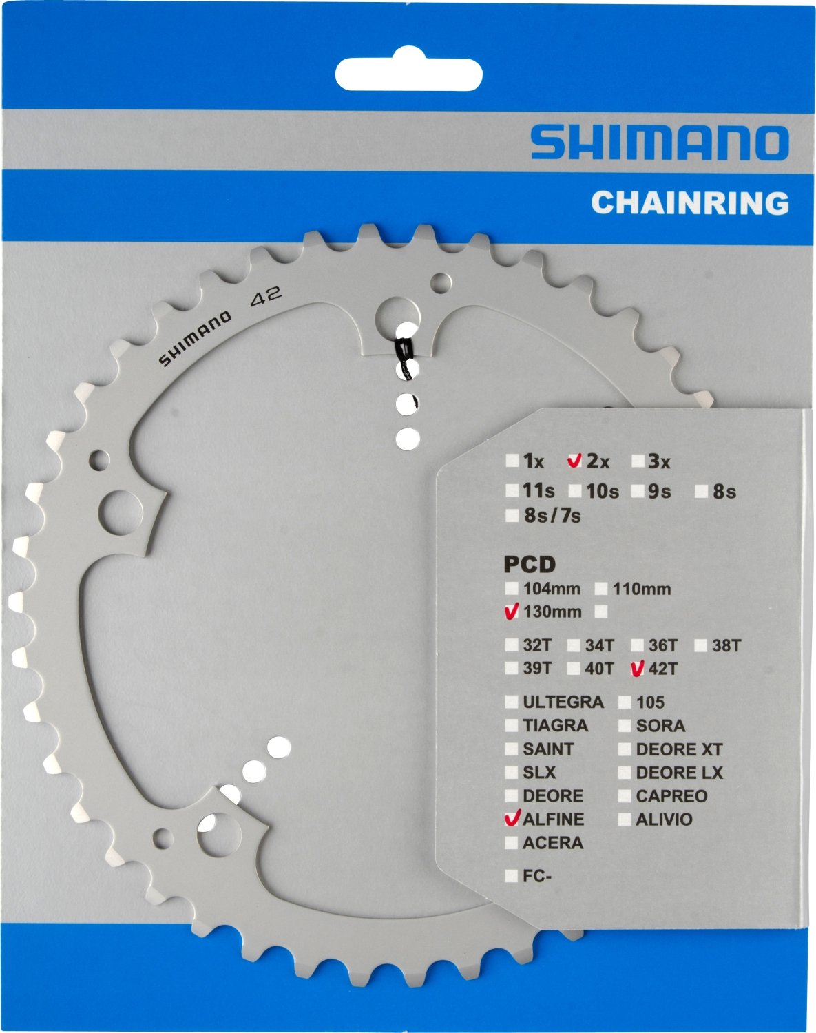 Amazon | シマノ(SHIMANO) リペアパーツ チェーンリング 42T(シルバー