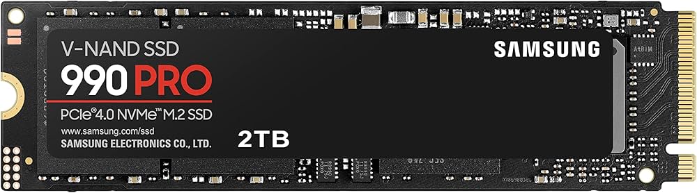 Amazon | Samsung 990 PRO M.2 NVMe SSD (MZ-V9P2T0BW), 2 TB, PCIe