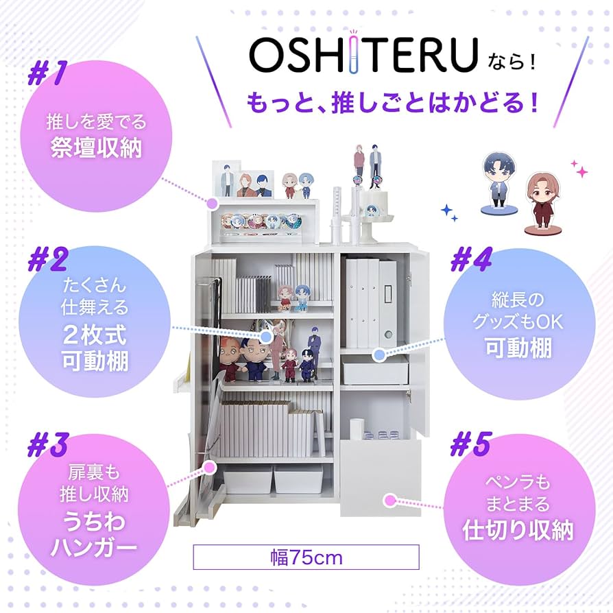 Amazon｜LOWYA ロウヤ 推し活収納 オシテル 推し活 グッズ収納 本棚