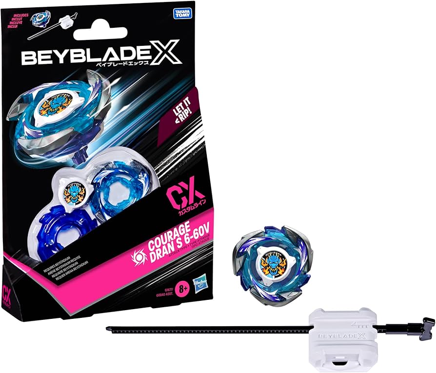 Amazon.com: Bey Blade X Courage Dran S 6-60V CX Starter Pack Set