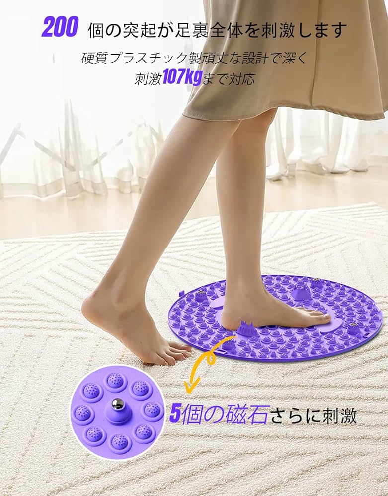 Amazon.co.jp: 足ツボマット Ziifun 指圧ボード 家庭用 人間工学 足