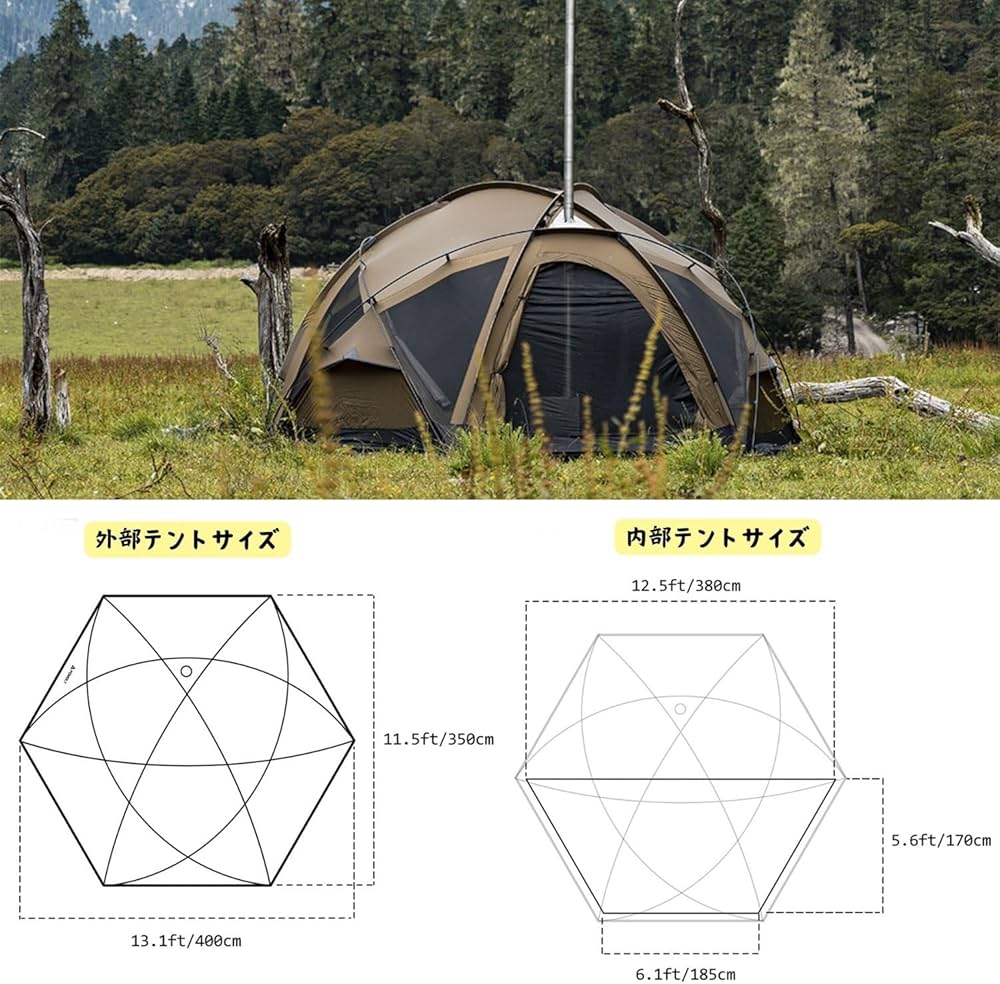 Amazon.co.jp: POMOLY ドーム型テント | Dome X6 Pro 大型ドームテント