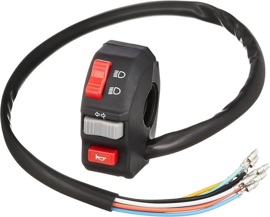 Amazon | 汎用薄型ハンドルスイッチボックス左側 E21-6113L | バイク