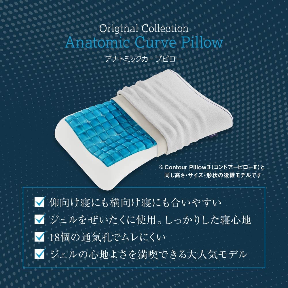 Amazon｜Technogel Original Collection Anatomic Curve Pillow サイズ