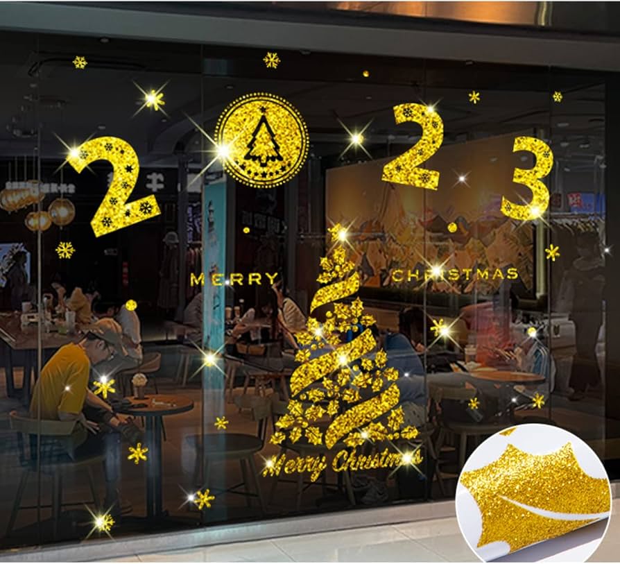 Amazon｜QQZSG クリスマス 窓 Lager シール クリスマスツリーの