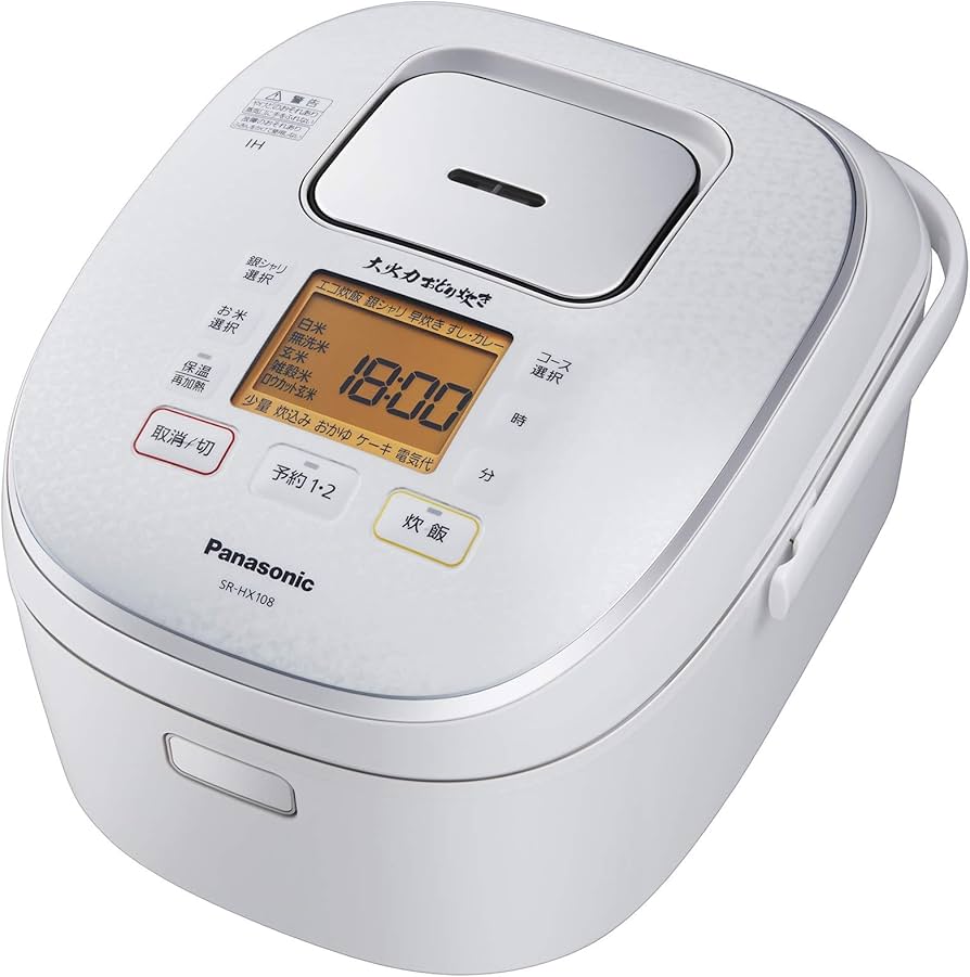 Amazon | パナソニック 炊飯器 5.5合 IH式 大火力おどり炊き スノー