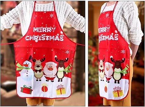 Amazon｜LeeLoon クリスマスエプロン 2パック ホリデーキッチン