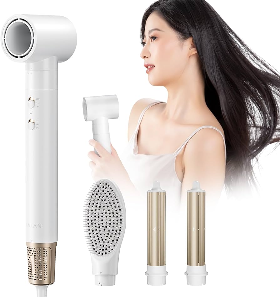 Amazon | 【美人百花掲載】ANLAN カールドライヤー ダブルケア