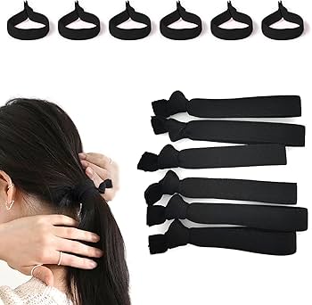 Amazon | Fuyunohi ヘアゴム 黒 跡がつかない ヘアゴム 6本セット 髪
