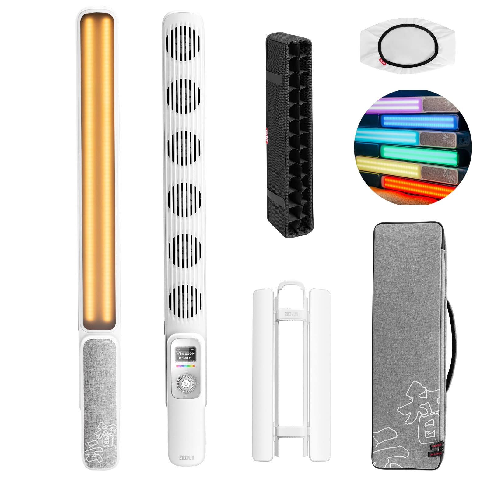 Amazon | ZHIYUN FIVERAY F100 ホワイト 100W RGB ハンドヘルド LED