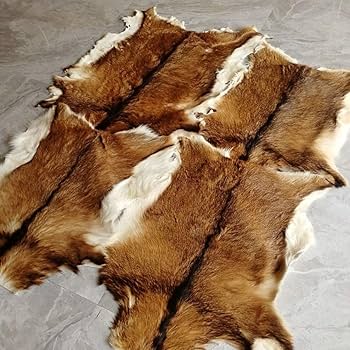 Amazon | 赤い鹿の皮の敷物、鹿の皮の敷物、鹿の剥製暖炉、鹿革の装飾