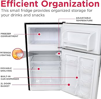 Amazon | Frigidaire EFR3A1 コンパクト小型トップフリーザー冷蔵庫