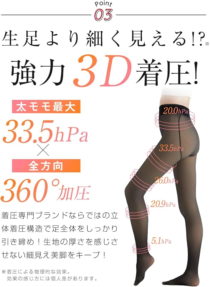 Amazon | [YOUBE] 裏起毛着圧タイツ レディース 極暖 透け感 防寒