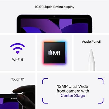 Amazon.com: Apple Early 2022 iPad Air 5th Gen (10.9-inch, Wi-Fi