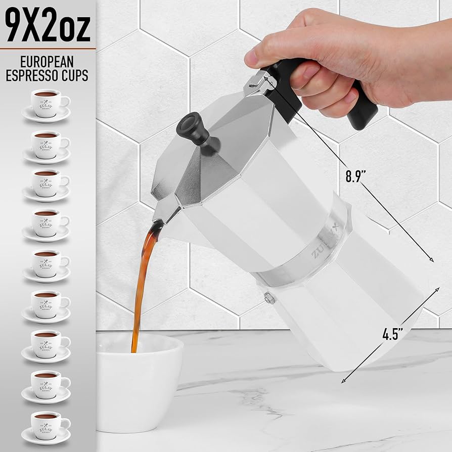 Amazon.com: Zulay Moka Pot Espresso Stovetop Coffee Maker - Leak