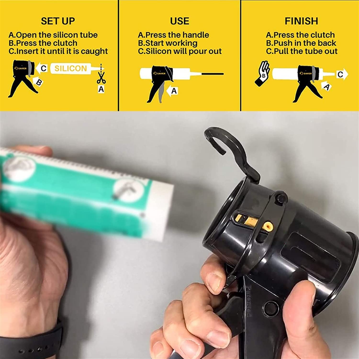 Amazon.co.jp: ポータブルシリコンコーキングガン絶縁小型マスチック