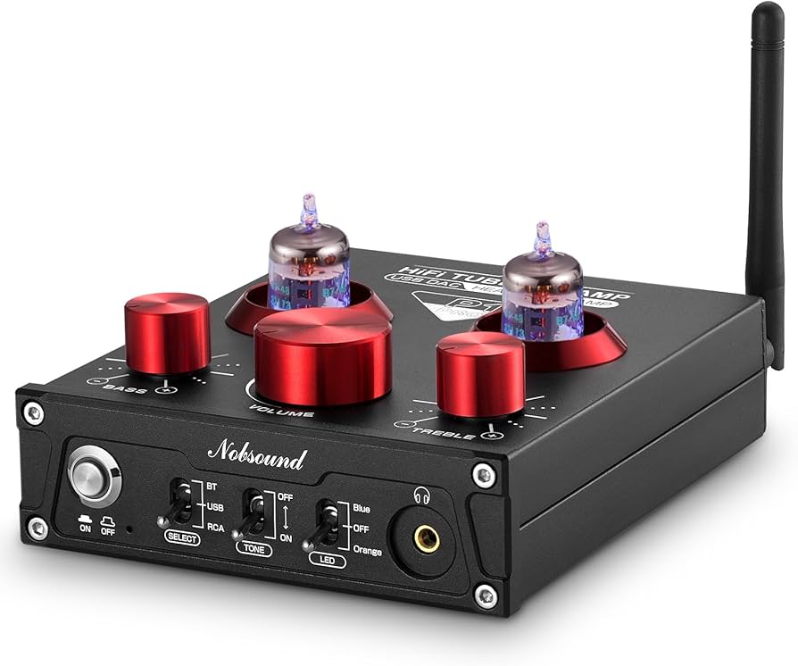 Amazon | Nobsound GE5725W Vacuum Tube Preamplifier: HiFi真空管