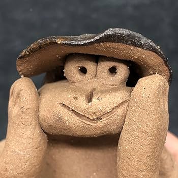 Amazon.co.jp: 土人形陶器民芸品置物インテリアオブジェ河童カッパ