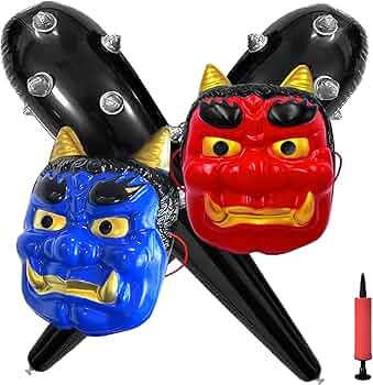 Amazon.co.jp: [GOKEI] 鬼 お面 デカこん棒 5点セット 節分 仮装