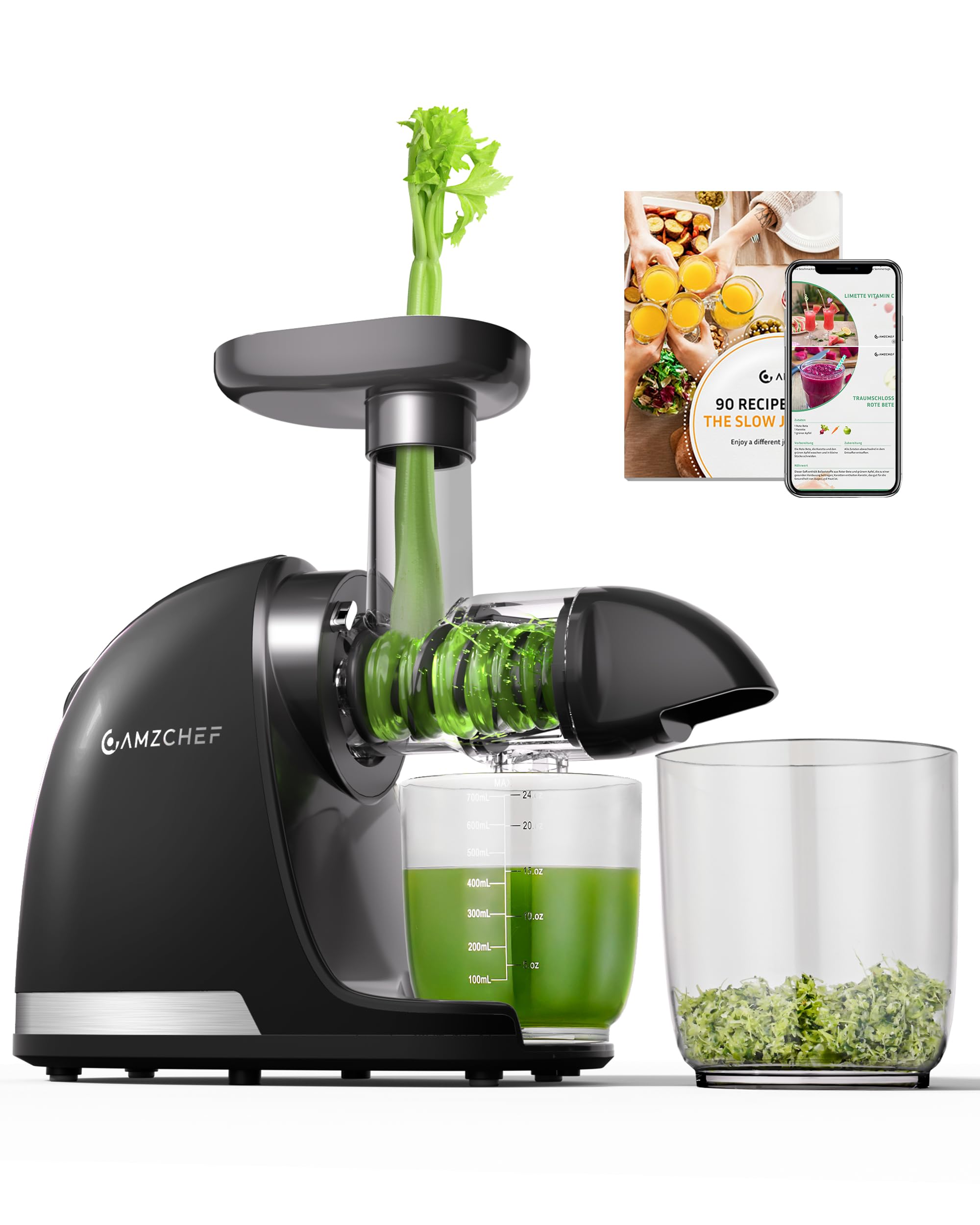 Amazon.com: Juicer Machines - AMZCHEF Cold Press Masticating