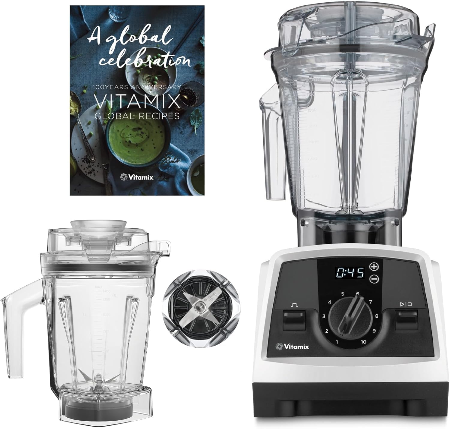 Amazon | 【公式】Vitamix V1200i ホワイト ミキサー 1.4L ドライ