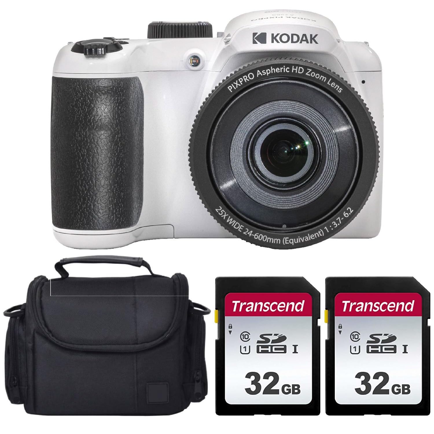 Amazon.com : Kodak PIXPRO AZ255 Digital Camera (White) Bundle with