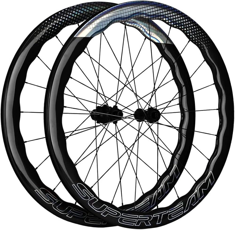 Amazon | SUPERTEAM カーボンファイバー チューブレス ホイールセット