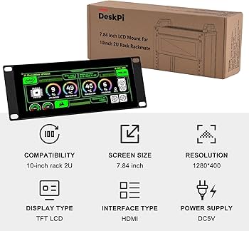 Amazon.co.jp: GeeekPi 7.84インチ 1280 x 400 静電容量式タッチ