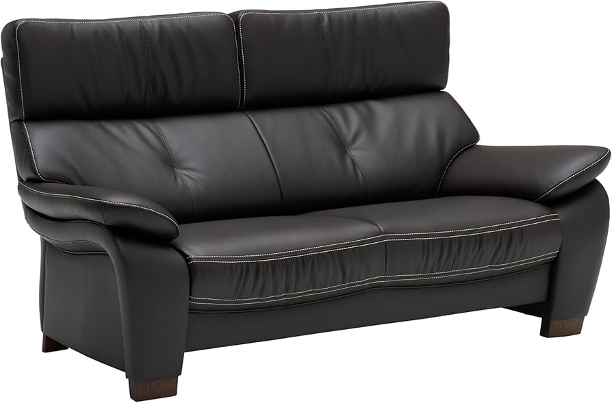 Amazon｜【カリモク正規品】2人掛け革張りソファ ハイバックスタイル