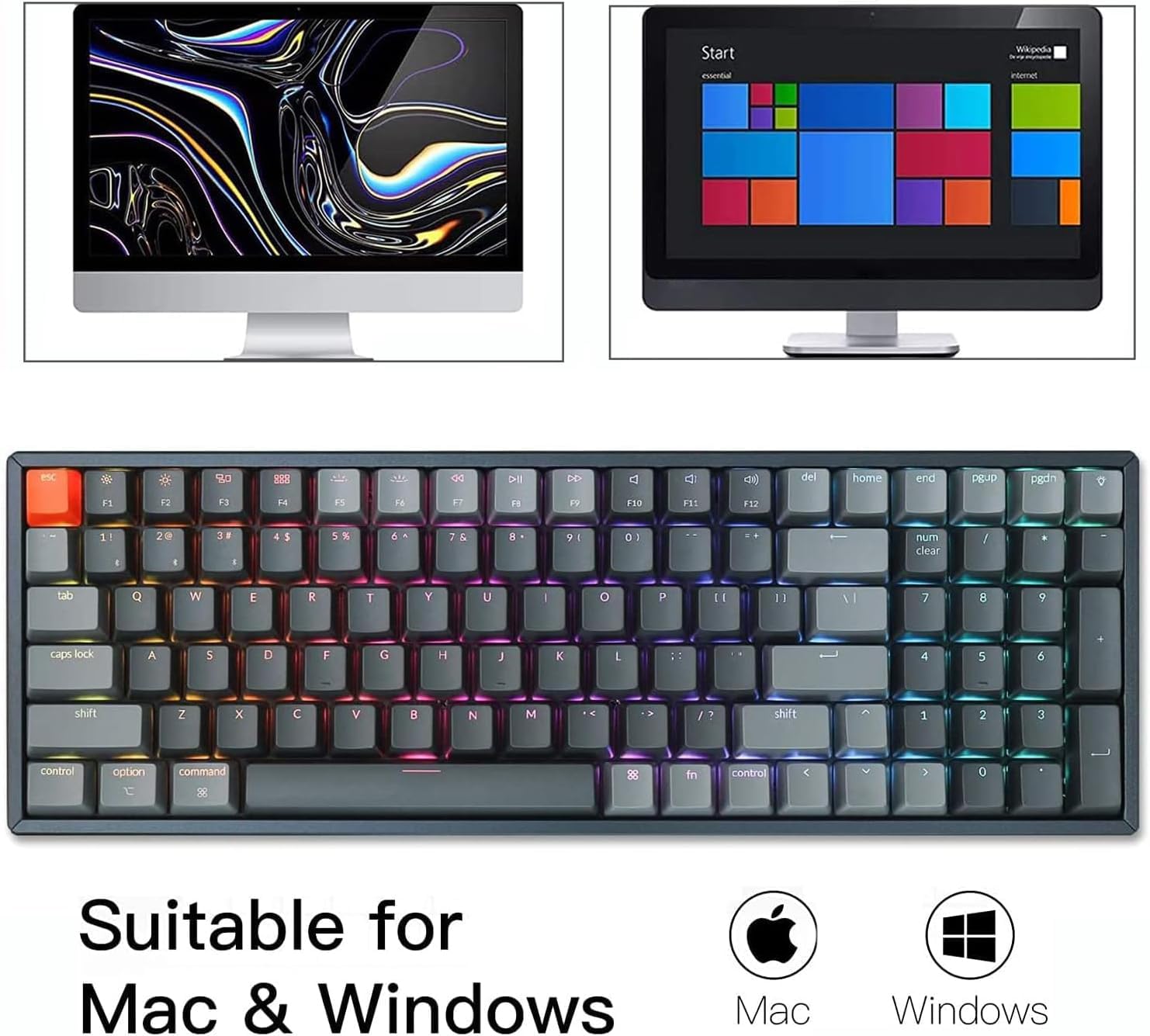 Amazon.com: Keychron K4 Bluetooth Wireless Mechanical Keyboard RGB