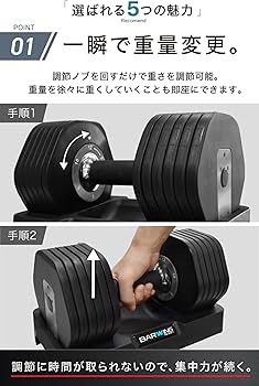 Amazon | BARWING(バーウィング) NEW 可変式ダンベル 12kg 2個セット