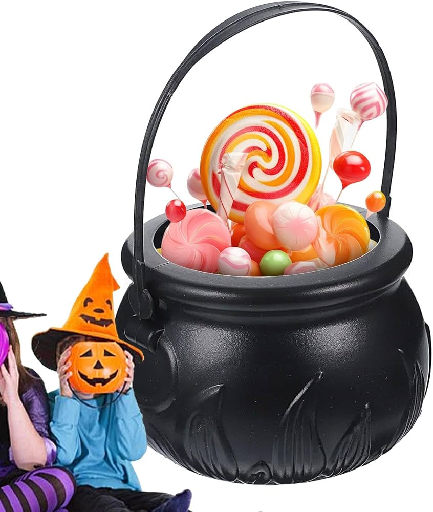 Amazon | 魔女のハロウィンのおやつバケツ - ブラッククッキージャー