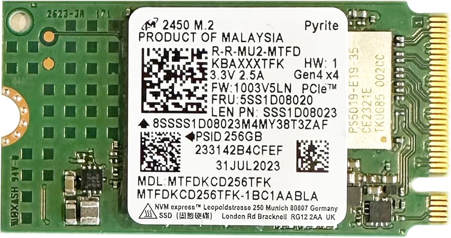 Amazon.com: Oemgenuine OEM 256GB M.2 PCI-e GEN 4X4 NVME SSD