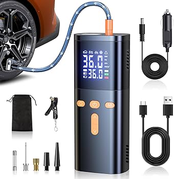 Amazon | Philoent 自転車 空気入れ 電動空気入れ 車 7800mAh